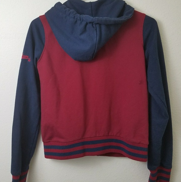 Forever 21 Varsity Team Letterman Hoodie Jacket - Picture 4 of 5